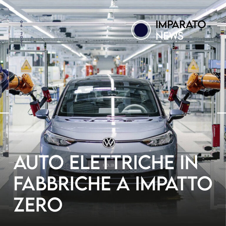 Auto elettriche in fabbriche a impatto zero