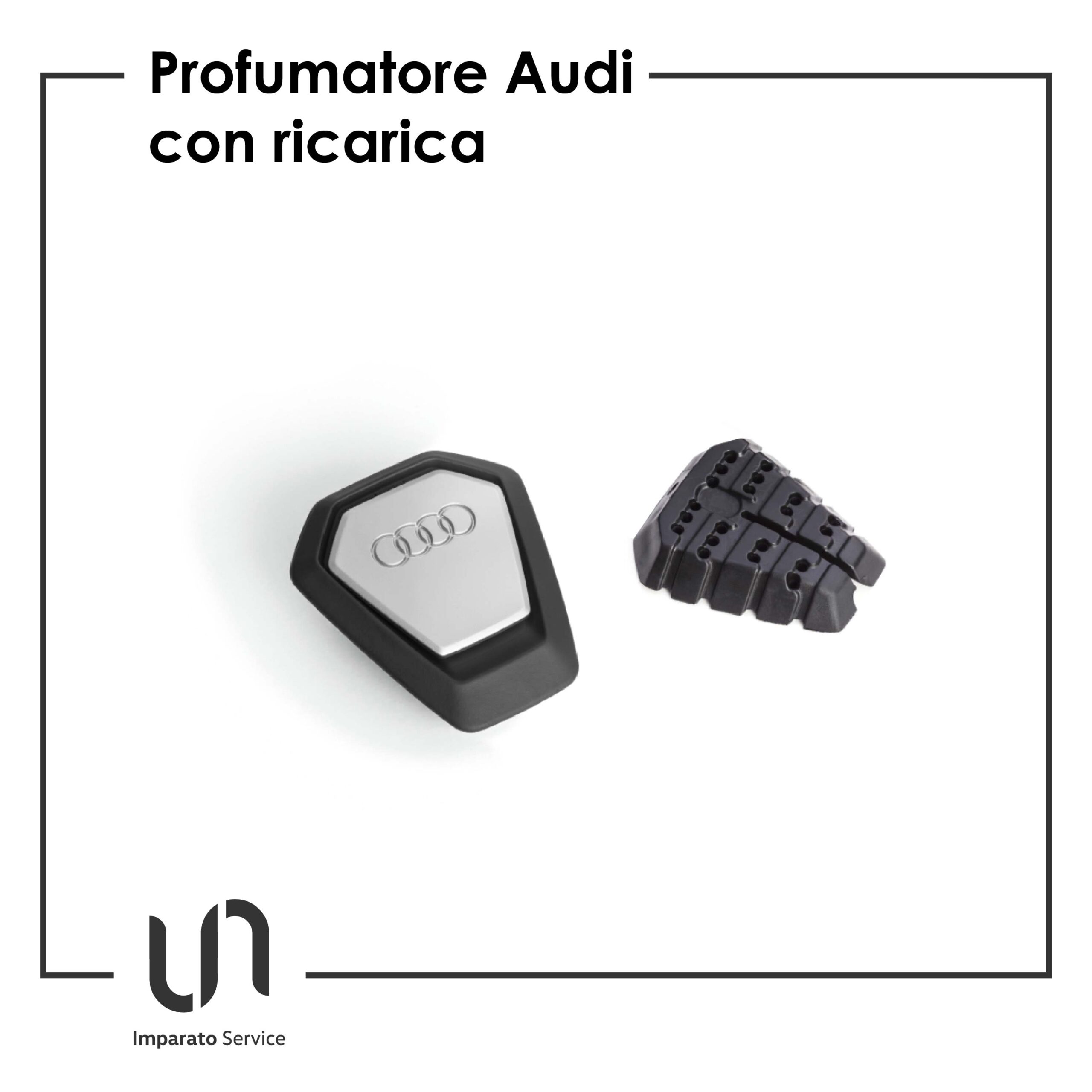 Profumatore Audi nero + 1 ricarica – accessorio originale